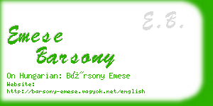 emese barsony business card